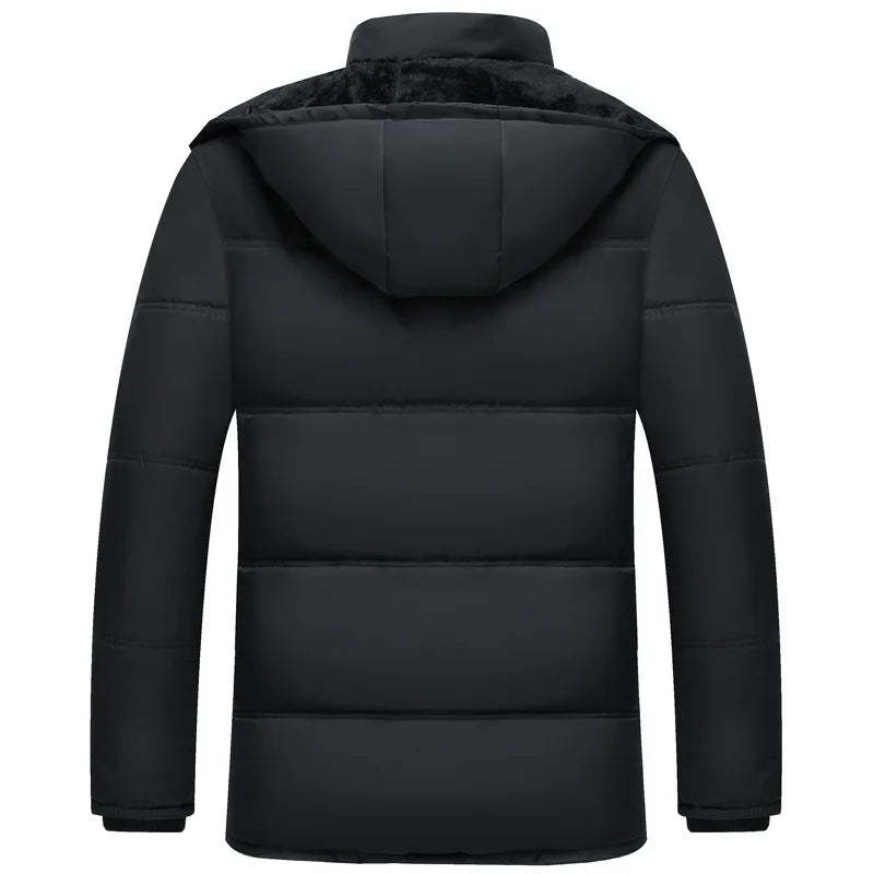 Men's windproof hooded winter coat