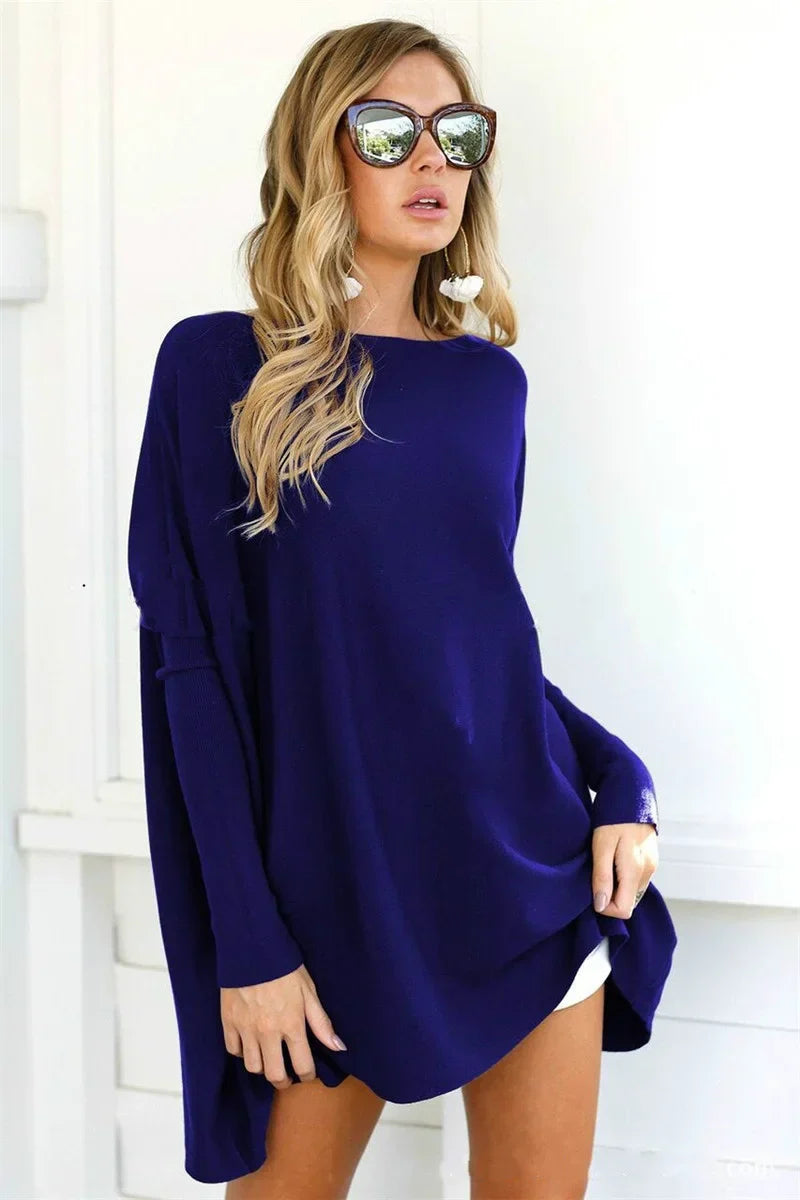 Women's oversized crew neck sweater