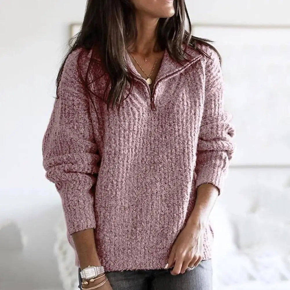 Women's casual half-zip sweater