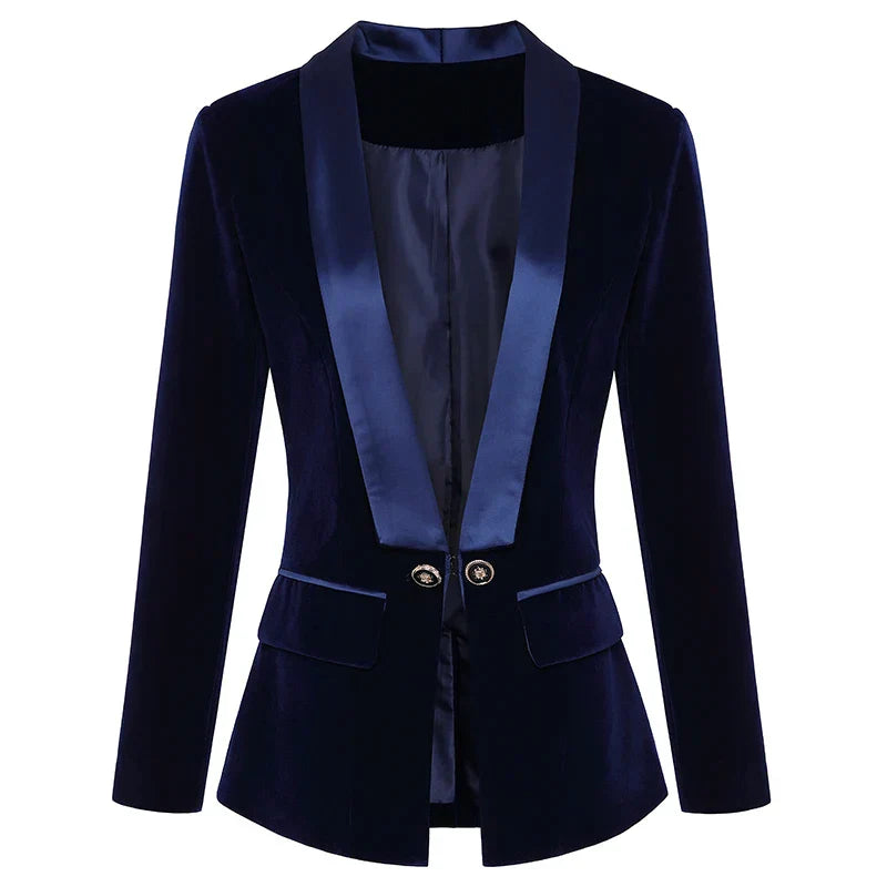 Women's velvet blazer for elegant sophistication