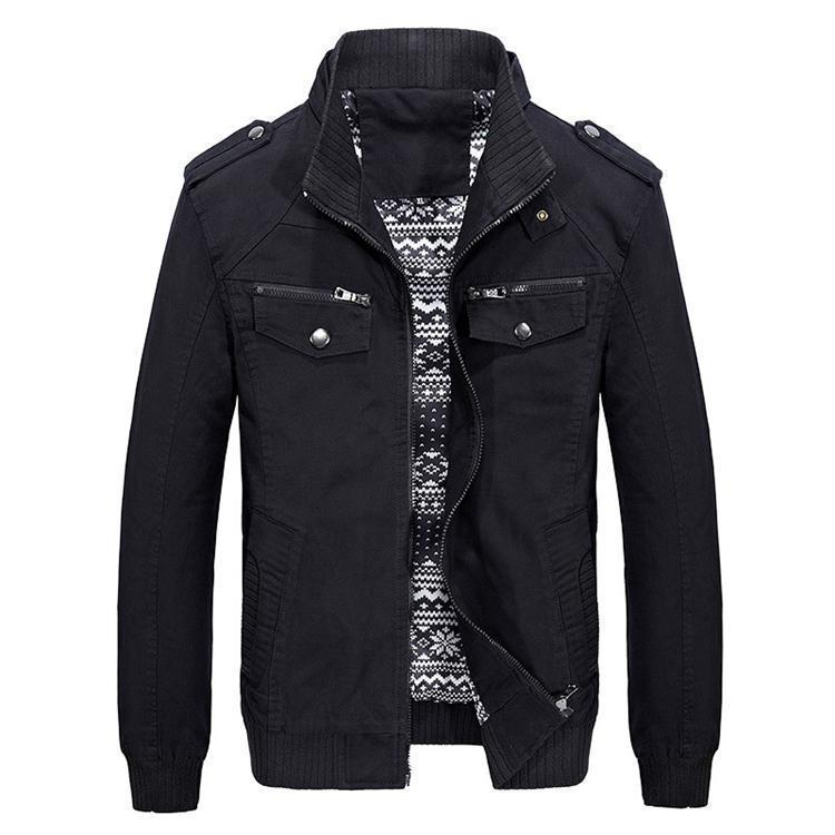 Men's military jacket with stand collar for autumn and winter