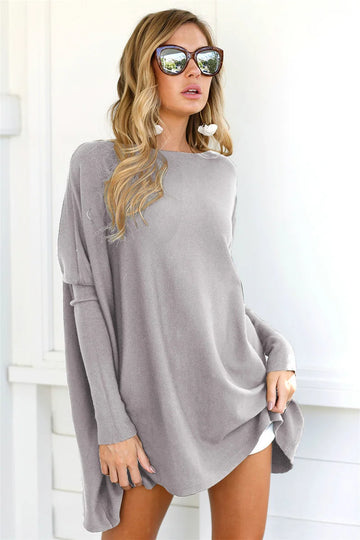 Women's oversized crew neck sweater