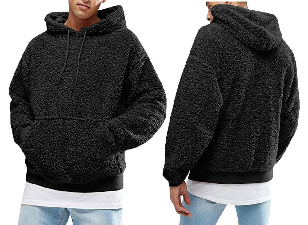 Men's sherpa fleece hoodie for ultimate comfort