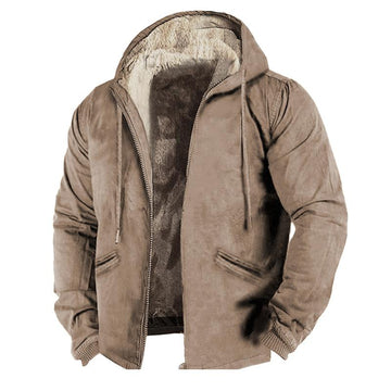 Men's sherpa-lined jacket for cozy warmth