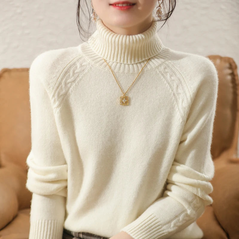 Women's casual turtleneck winter sweater