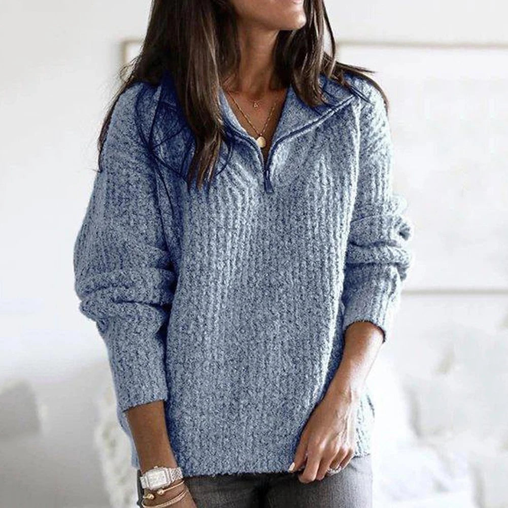 Women's casual half-zip sweater