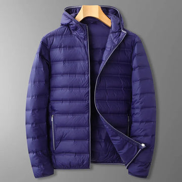 Men's lightweight down hooded jacket