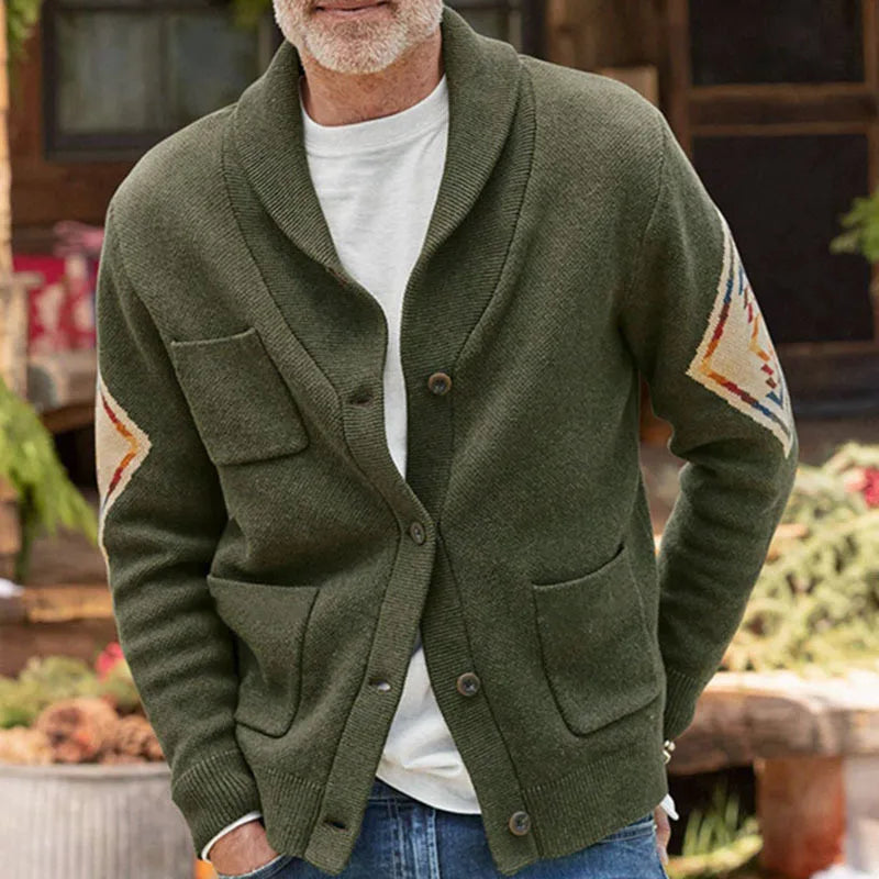 Men's cozy shawl collar cardigan