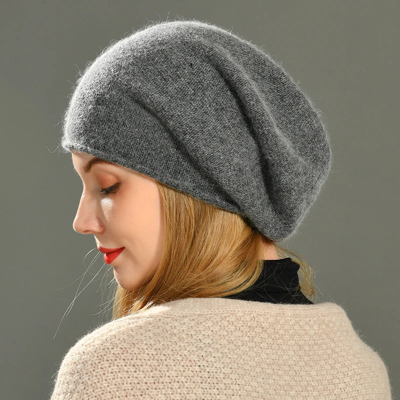 Valencia | Slouchy Knit Beanie with Ribbed Brim