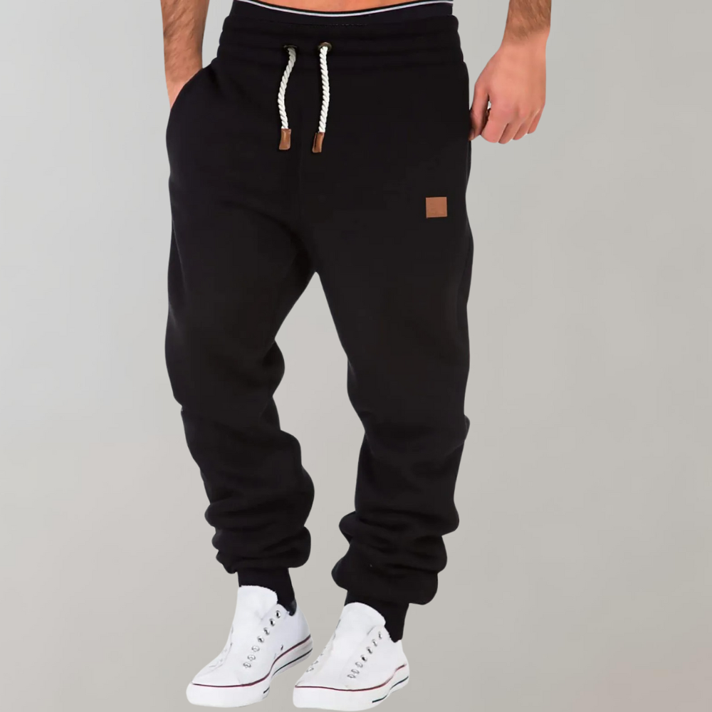 Men's comfortable jogger pants with drawstring waist