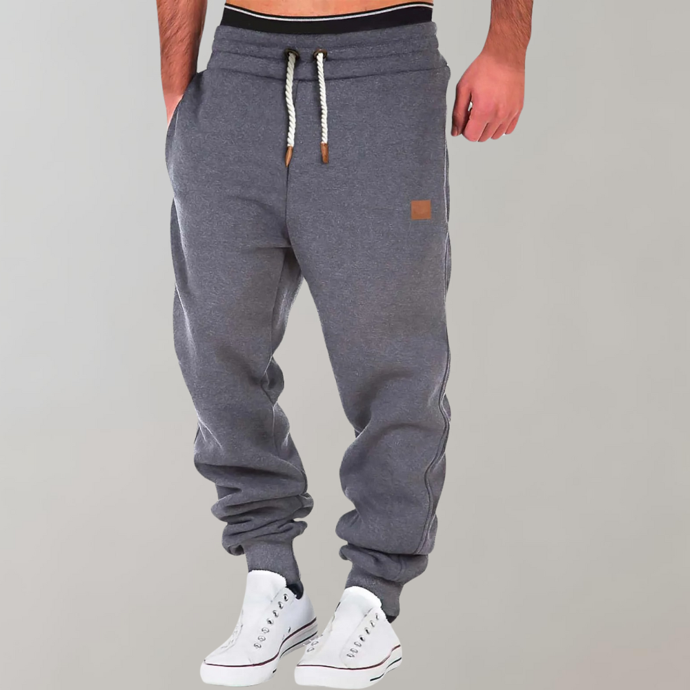 Men's comfortable jogger pants with drawstring waist