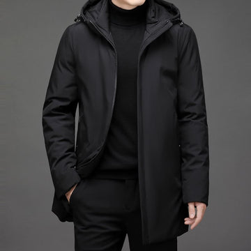 Men’s padded winter jacket with hood