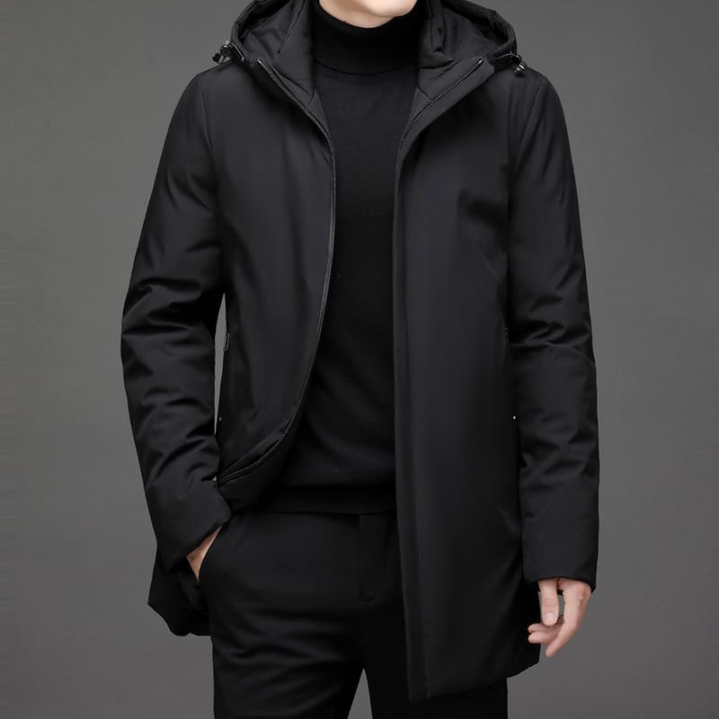 Men's longline jacket with multiple pockets