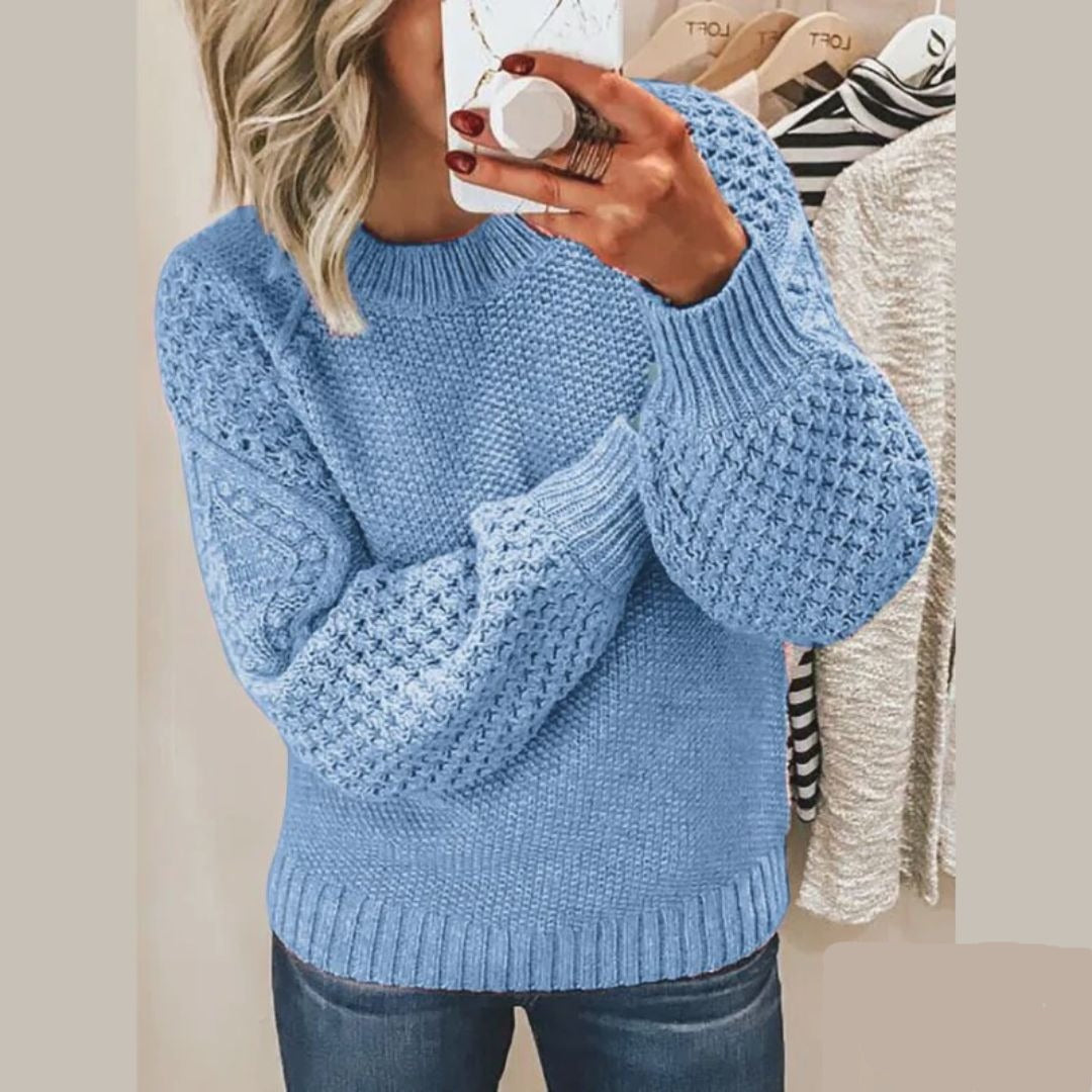 Retro hooded cable knit pullover sweater for women