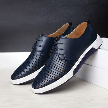 Men's breathable casual shoes with white sole