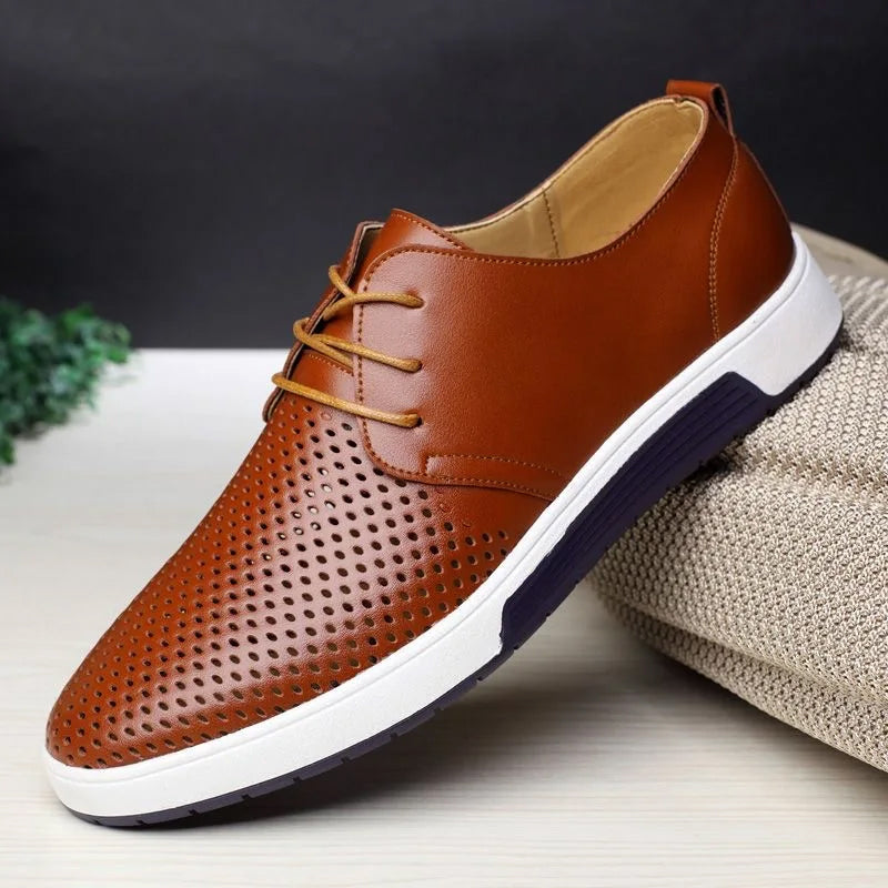 Men's breathable casual shoes with white sole