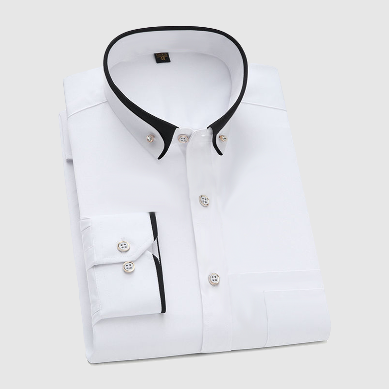 Men's wrinkle-resistant long-sleeve shirt