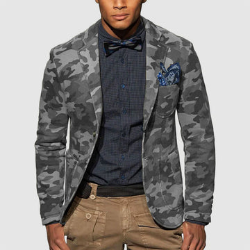 Men's long sleeve camouflage blazer