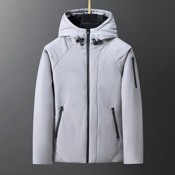 Men’s warm winter coat with zipper closure