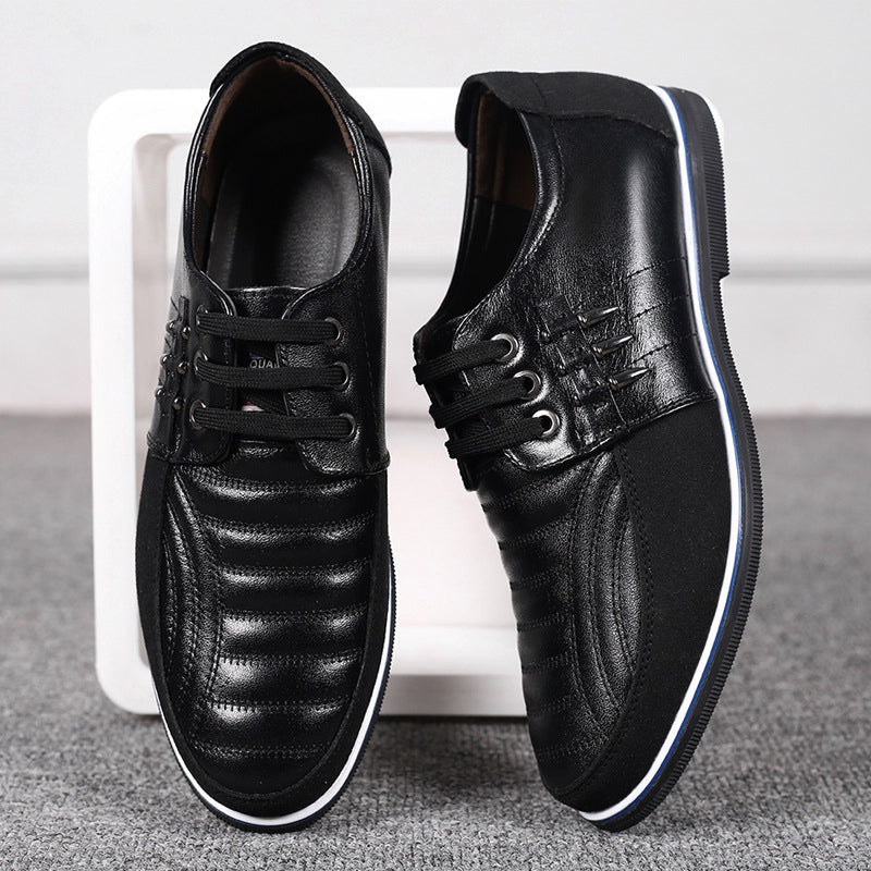 Men’s comfortable lace-up sneakers with contrast color