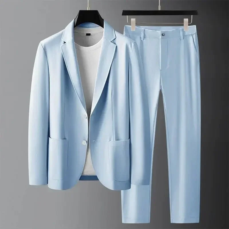 Men's single button blazer set