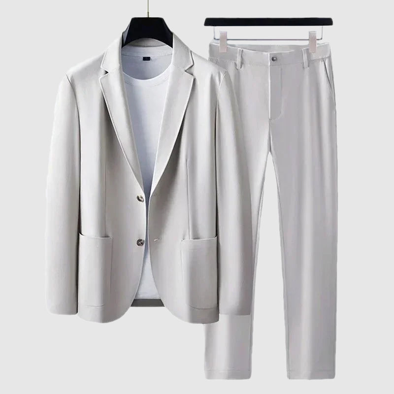 Men's single button blazer set