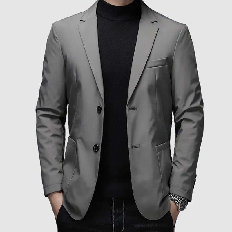 Men's casual down  blazer with lapel collar