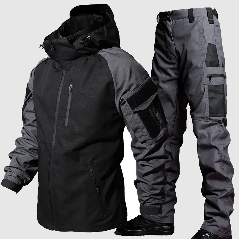 Men’s hooded jacket with matching pants tactical waterproof set