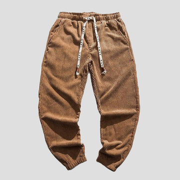 Men’s urban corduroy sweatpants with drawstring waist