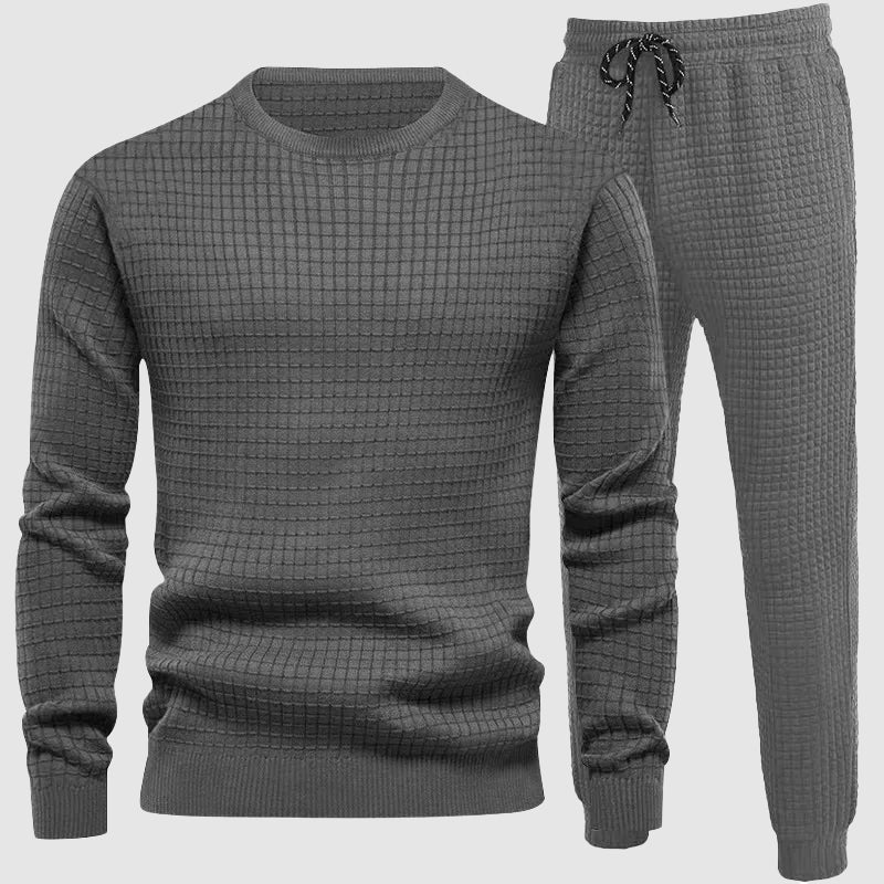 Men's knit sweater and pants set