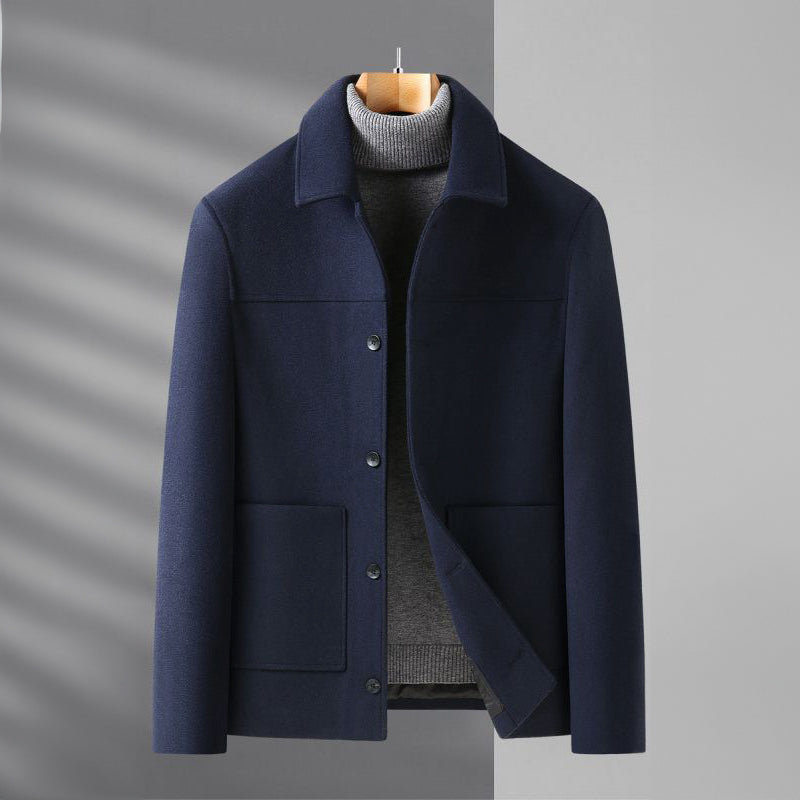 Men's casual blazer with lapel collar