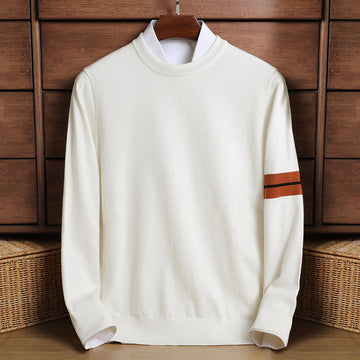 Men's striped crewneck sweater