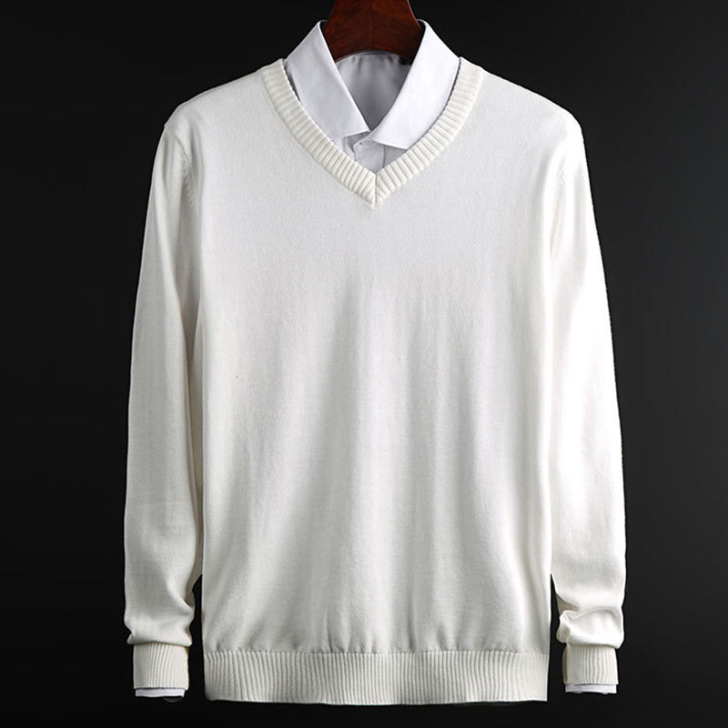 Men's long sleeve v-neck sweater