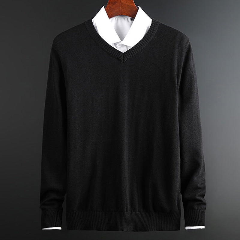 Men's long sleeve v-neck sweater