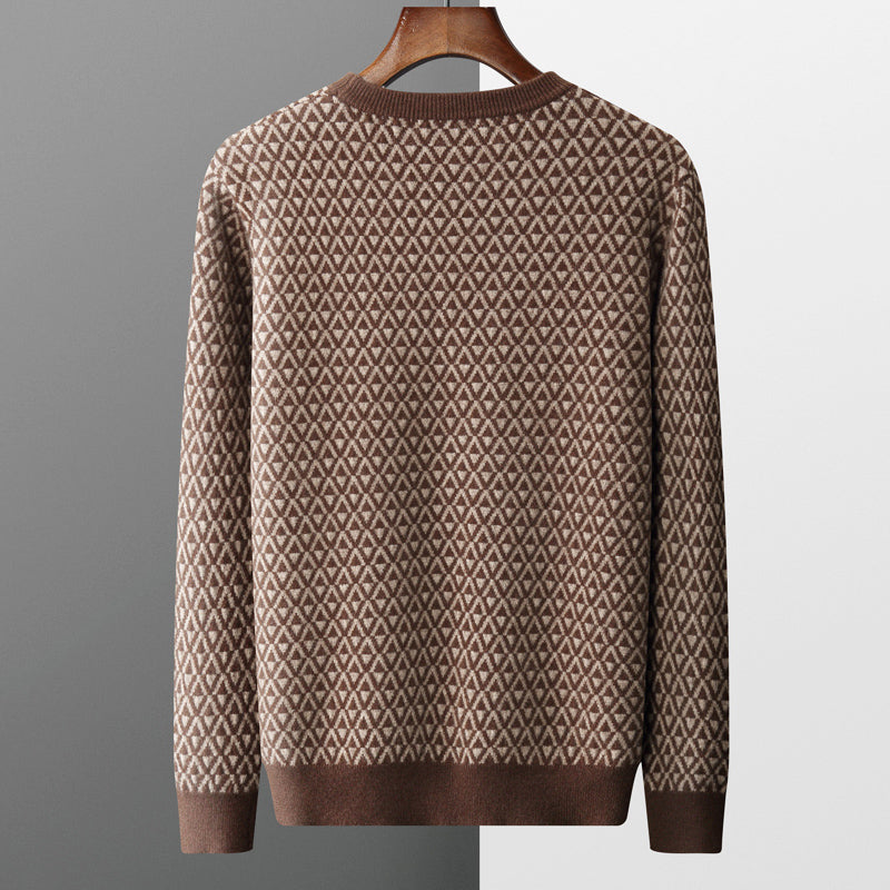 Men's long sleeve knitted sweater for autumn/winter