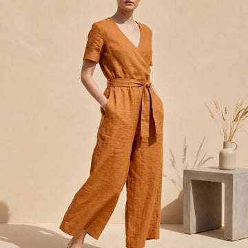 Urban Wanderer Wrap-Front Jumpsuit