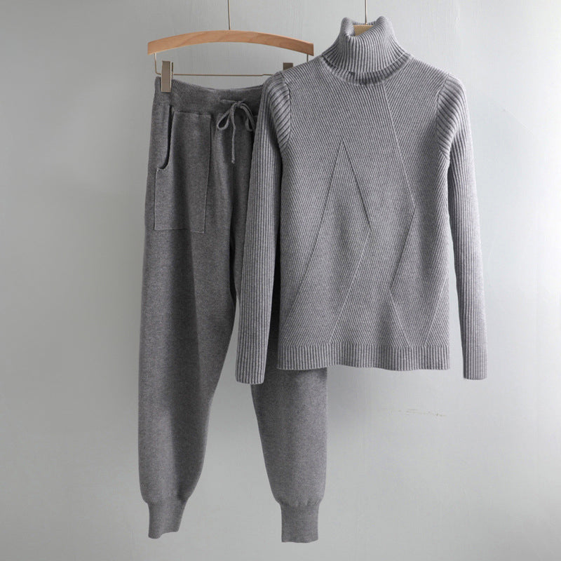 Women's knit sweater and pant set