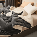 Minimalist Sherpa Quilted Throw Blanket