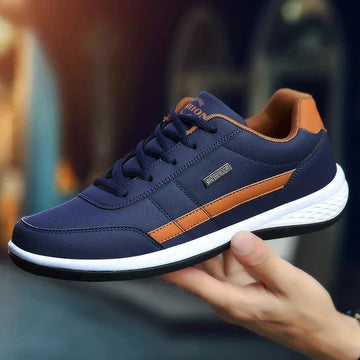 Men's lace-up sneakers with color blocking