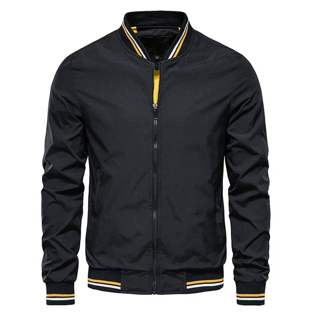 Men’s Bomber Jacket - Zip-Up Front - Ribbed Collar & Cuffs - Regular Fit