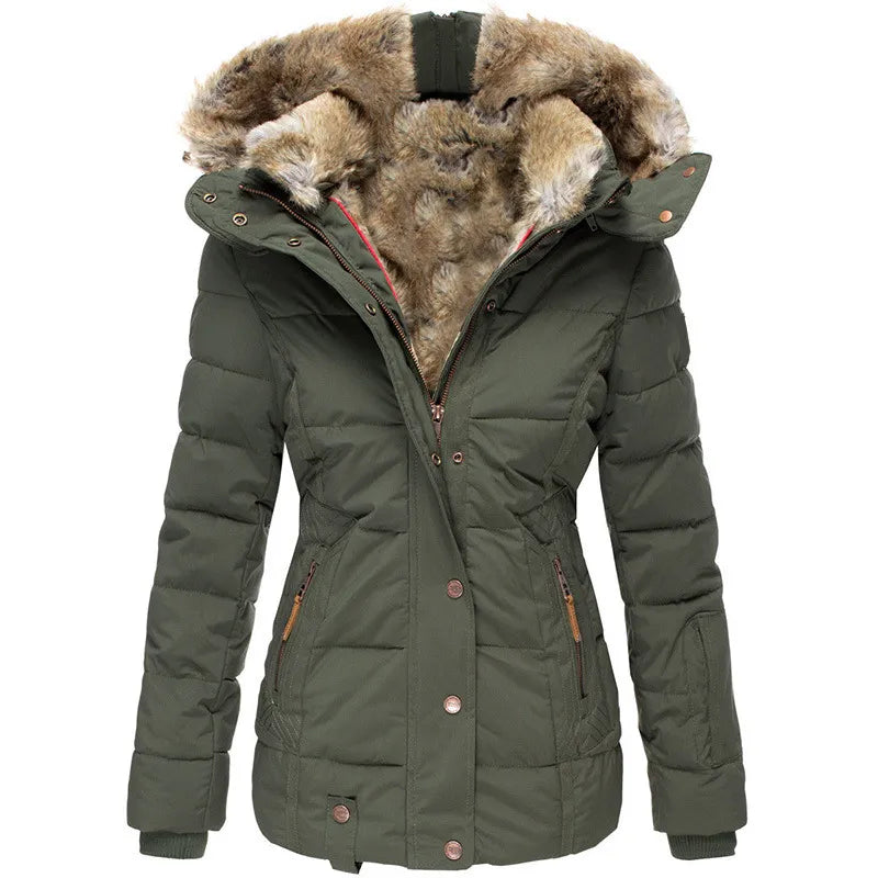 Women's faux fur-lined parka for ultimate winter warmth