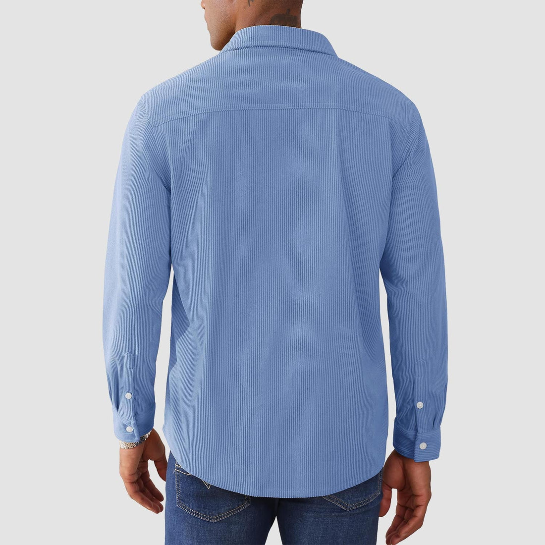 Men's corduroy shirt with patch pockets