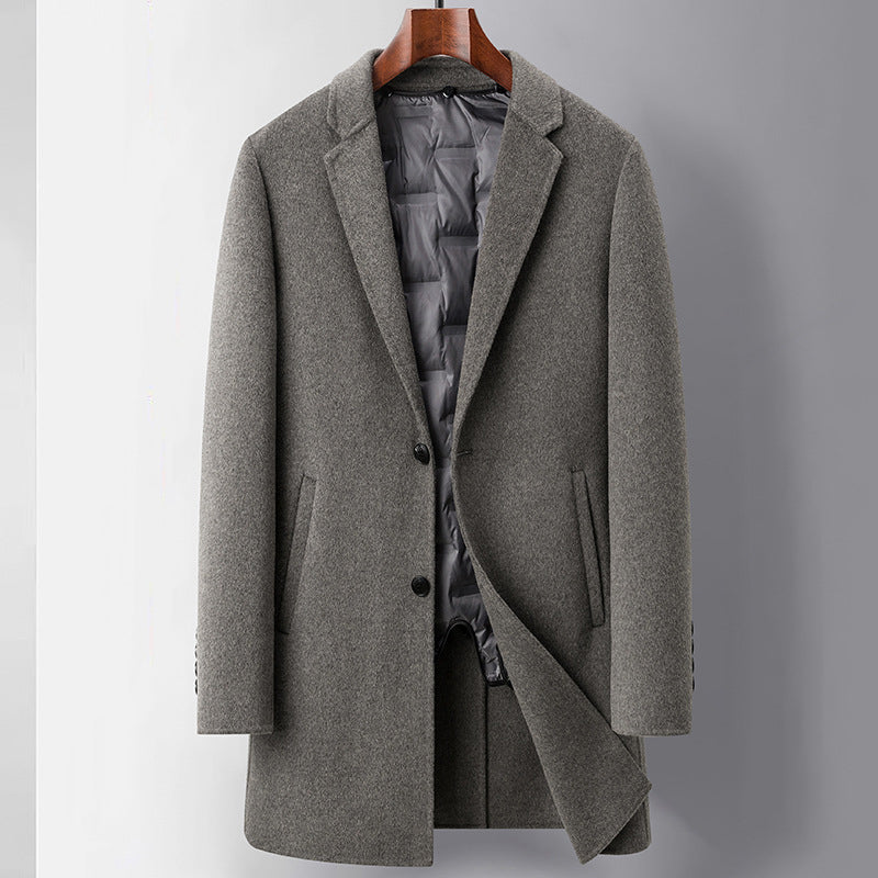 Men's double-sided coat with down lining