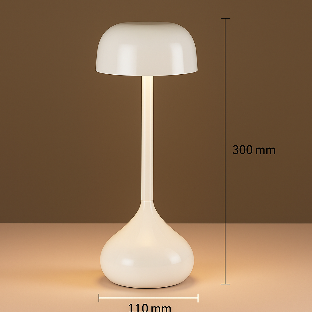 Matte Plastic Dome Table Lamp