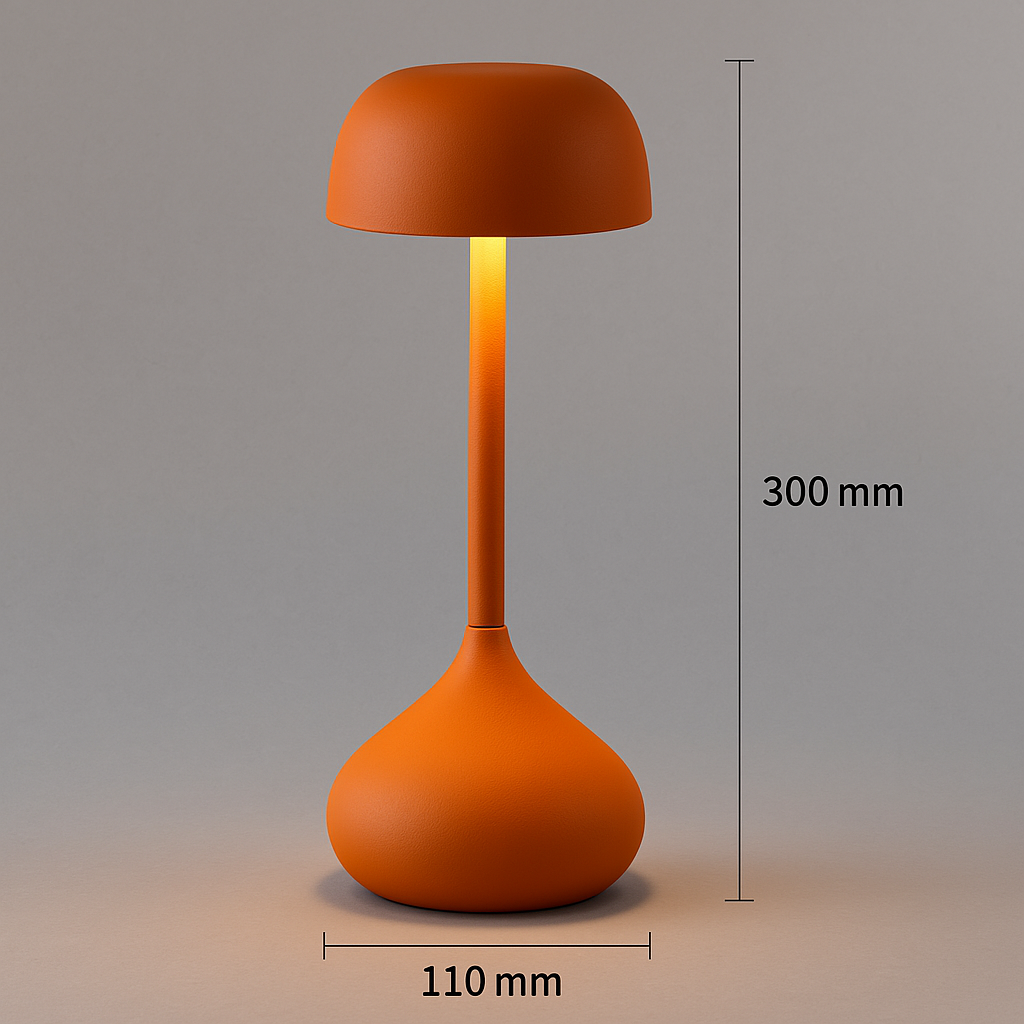 Matte Plastic Dome Table Lamp