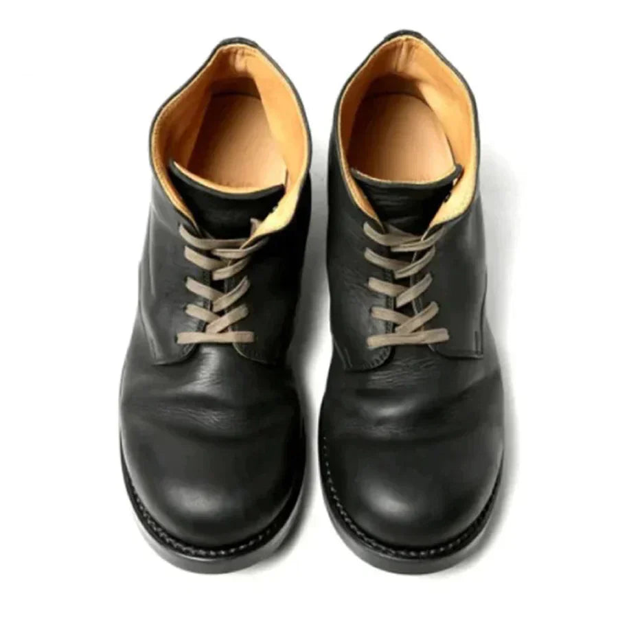 Men's rugged leather ankle boots