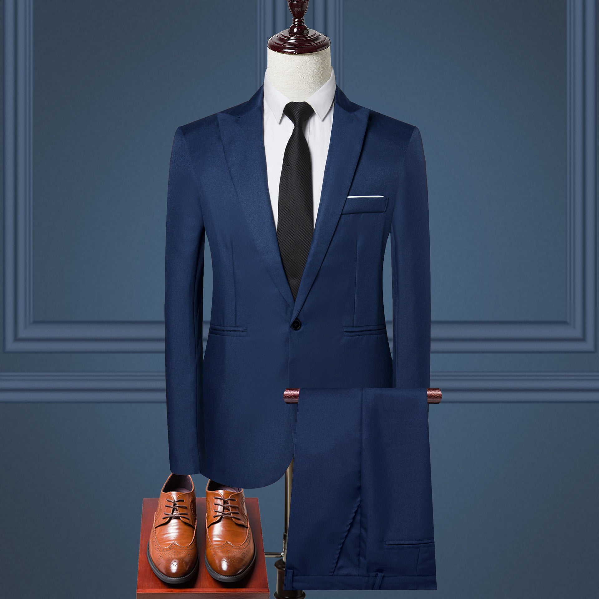 Men's modern slim-fit two-piece suit