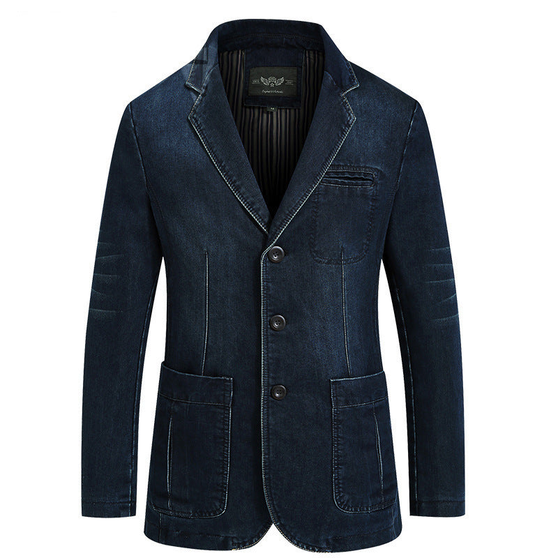 Mariano - casual men's denim jacket with button closure