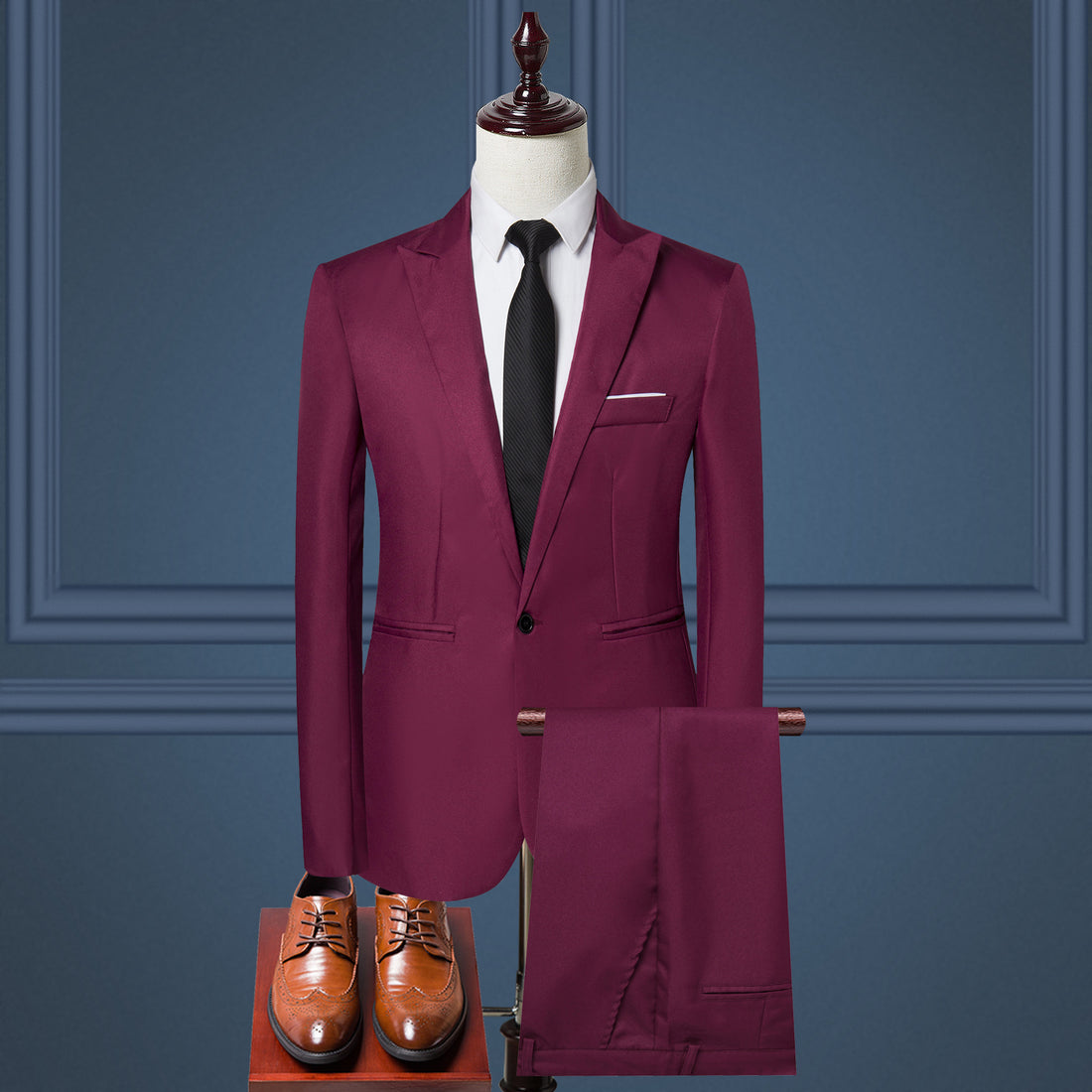 Men's modern slim-fit two-piece suit