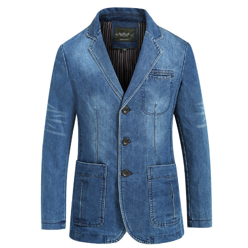 Mariano - casual men's denim jacket with button closure